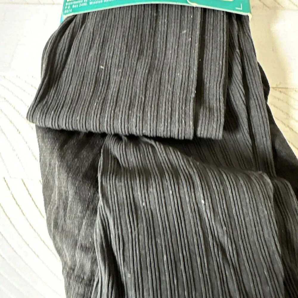 Hanes L'eggs Wear Hosiery Textured Tights Pantyhose‎ Black Size B Vintage Unused